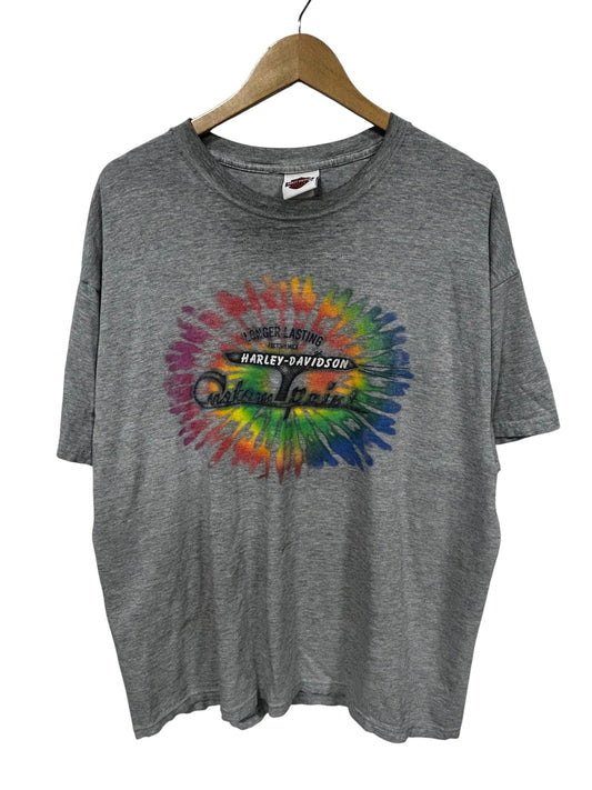 Harley Davidson Longer Lasting Custom Paint Biker Graphic Tee Size XL