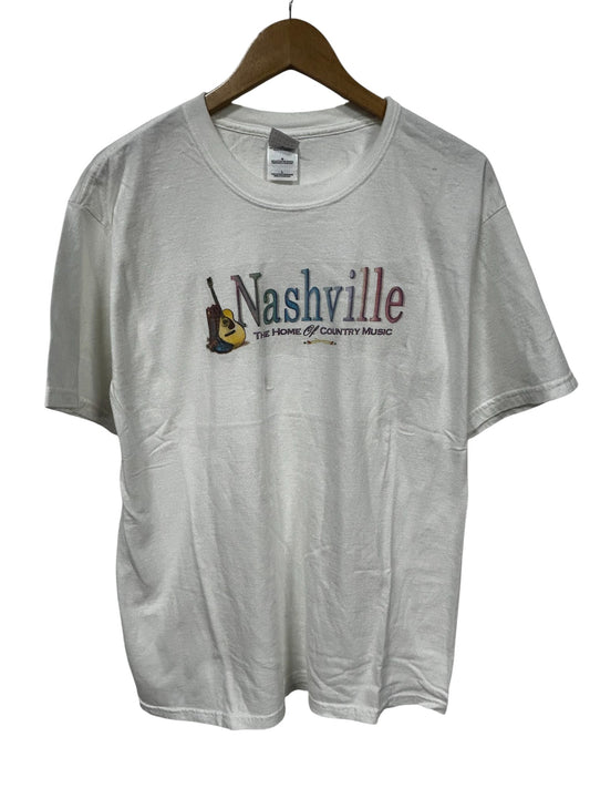 Vintage Y2K Nashville Country Music Graphic Tee Size Large
