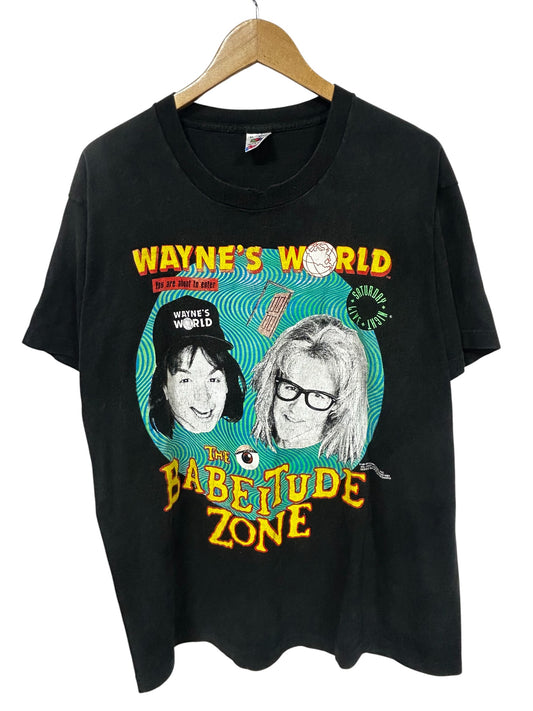 Vintage 90's Wayne's World Babeitude Zone Movie Promo Tee Size XL
