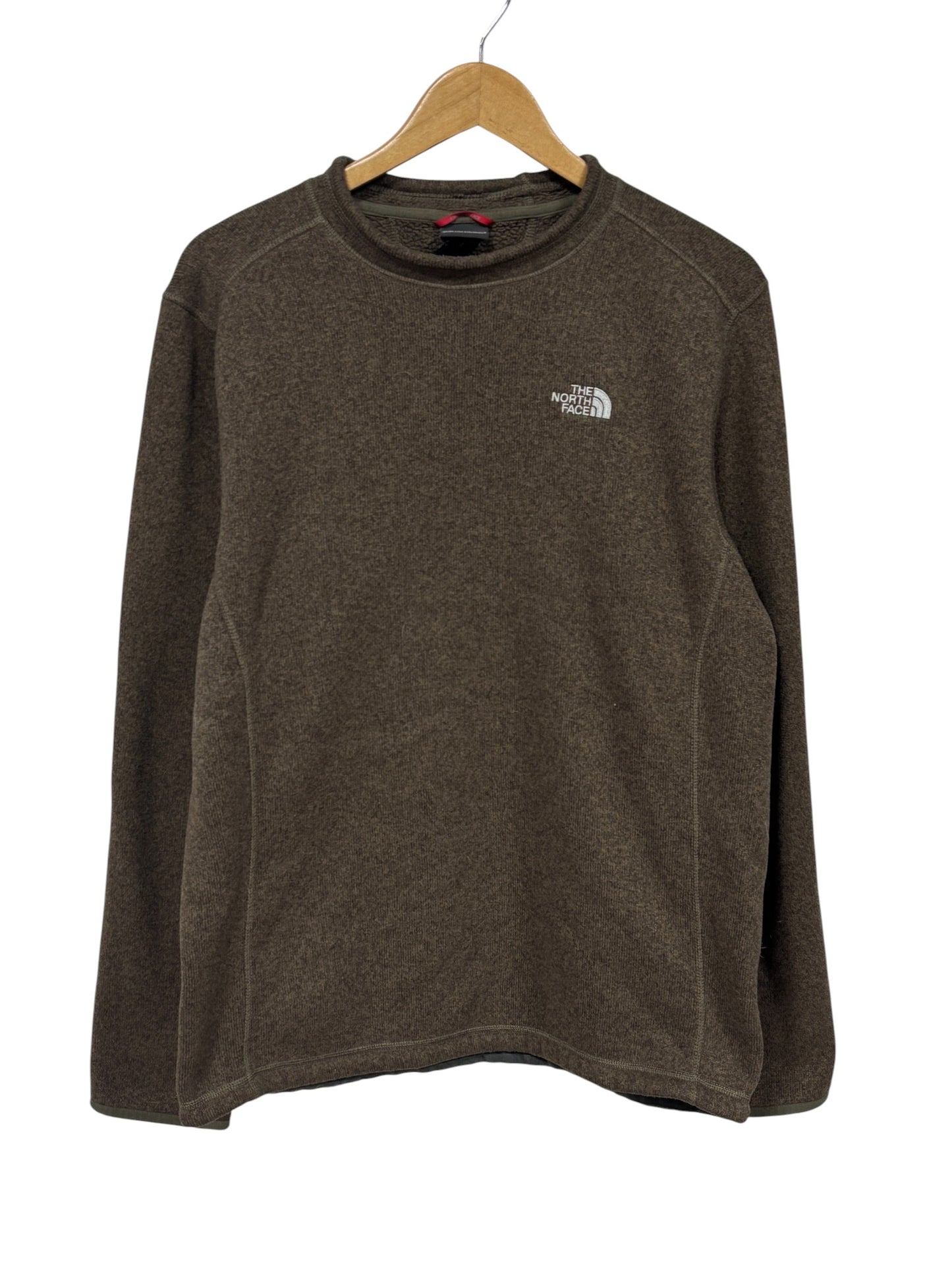 North Face Brown Small Logo Sweater Size Large