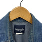 Vintage Wrangler Pearl Snap Denim Button Up Western Shirt Size Large