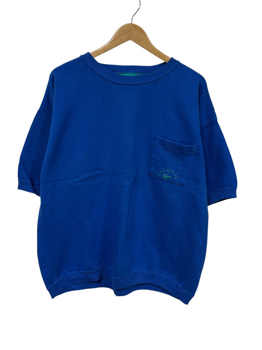 Vintage 90's Izod Lacoste Blue Short Sleeve Sweater Size XL