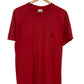 Vintage 90's BVD Red Blank Pocket Tee Size Large