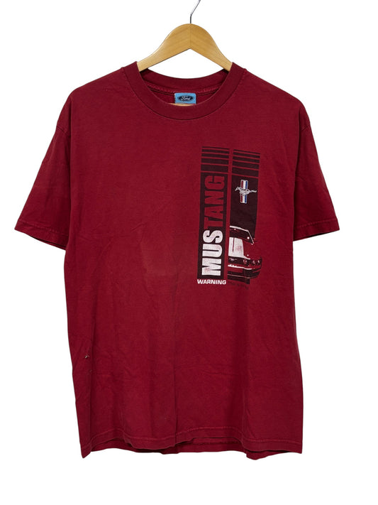 Vintage Y2K Ford Mustang Racing Graphic Tee Size Large
