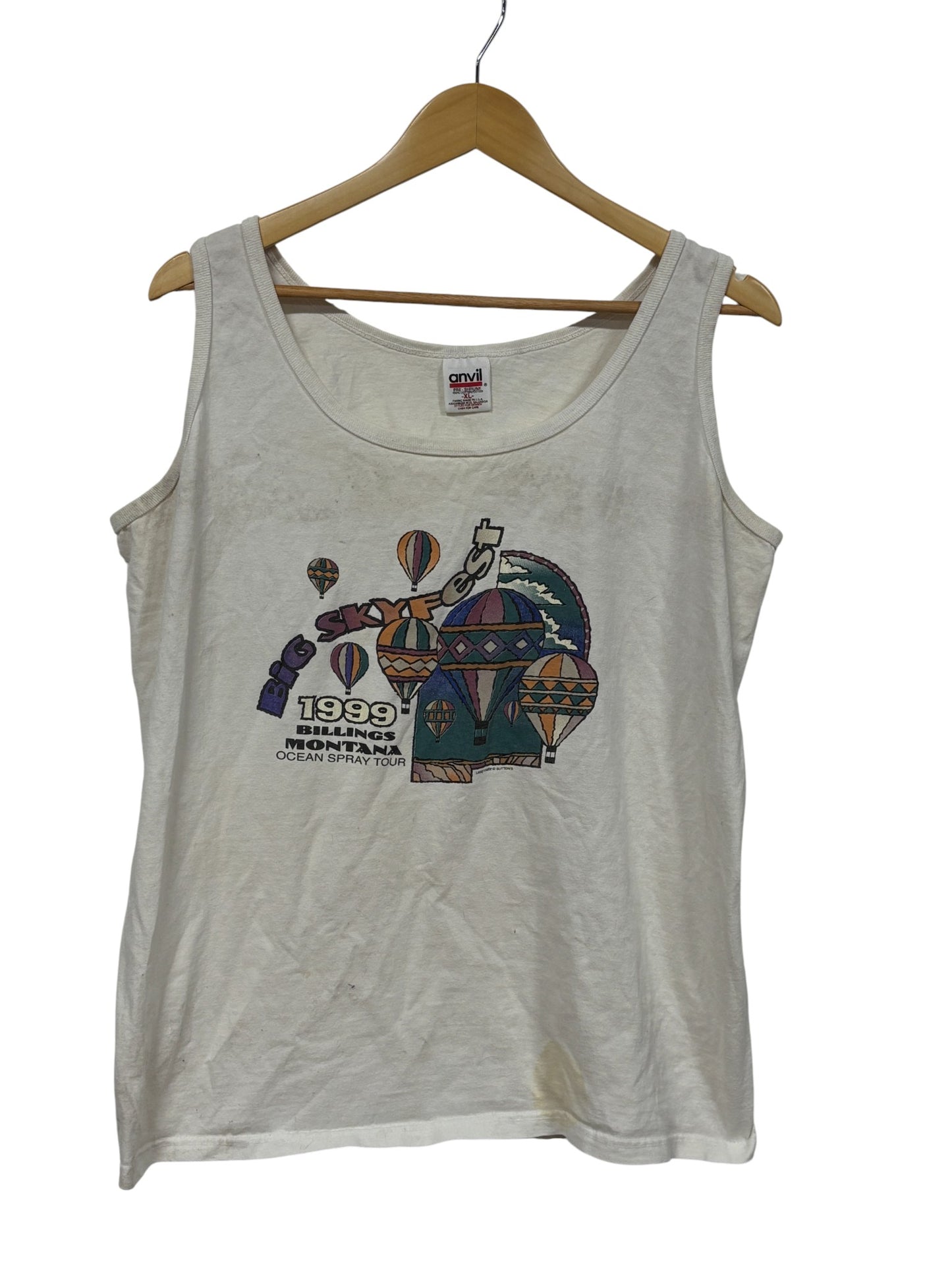 Vintage 1999 Billings Montana Big Skyfest Tank Top Shirt Size XL