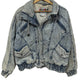 Vintage 80's Denim Acid Wash Bomber Jacket Size Large
