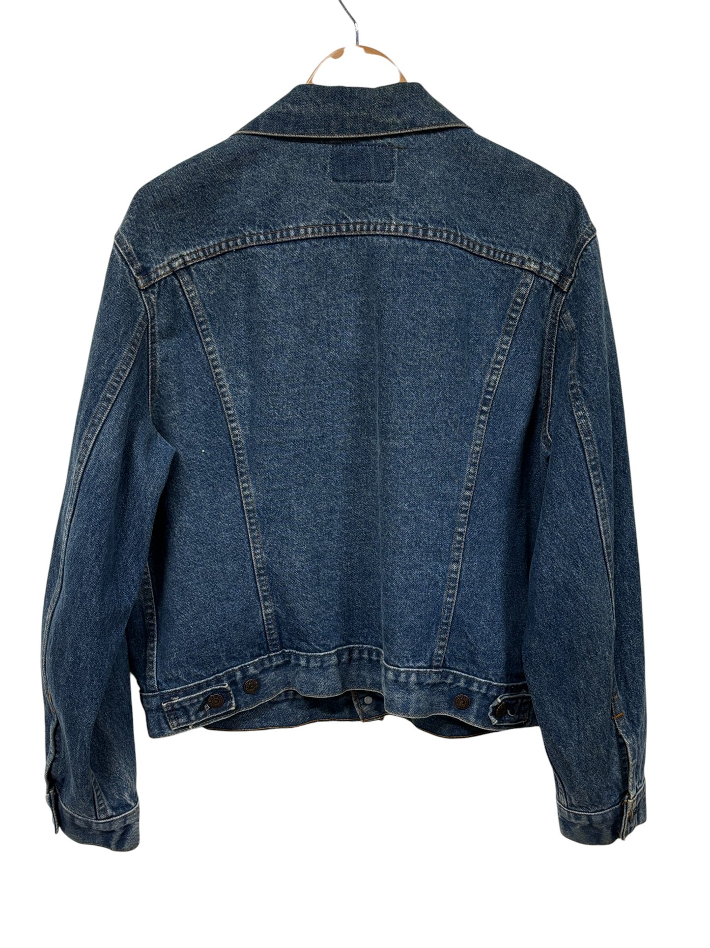 Vintage 80's Levi's 70506 Made in USA Denim Trucker Jacket Size 46 Large