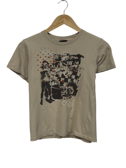 Vintage Y2K Quiksilver Big Print Graphic Tee Size Small Youth XL