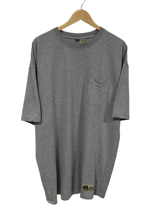 Vintage Russell Athletic Pro Cotton Grey Blank Tee Size 2XLT
