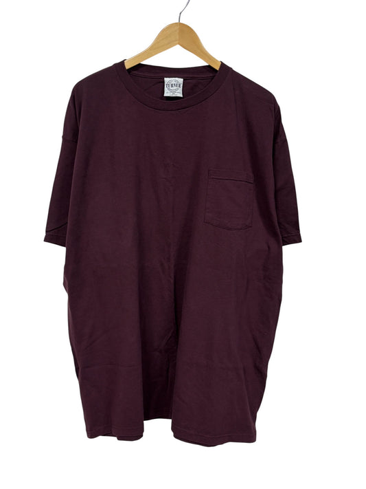 Vintage 90's Turner Original Maroon Red Blank Tee Size XXL