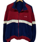 Vintage 80's Track & Court Blue Red Zip Up Sweater Size XL