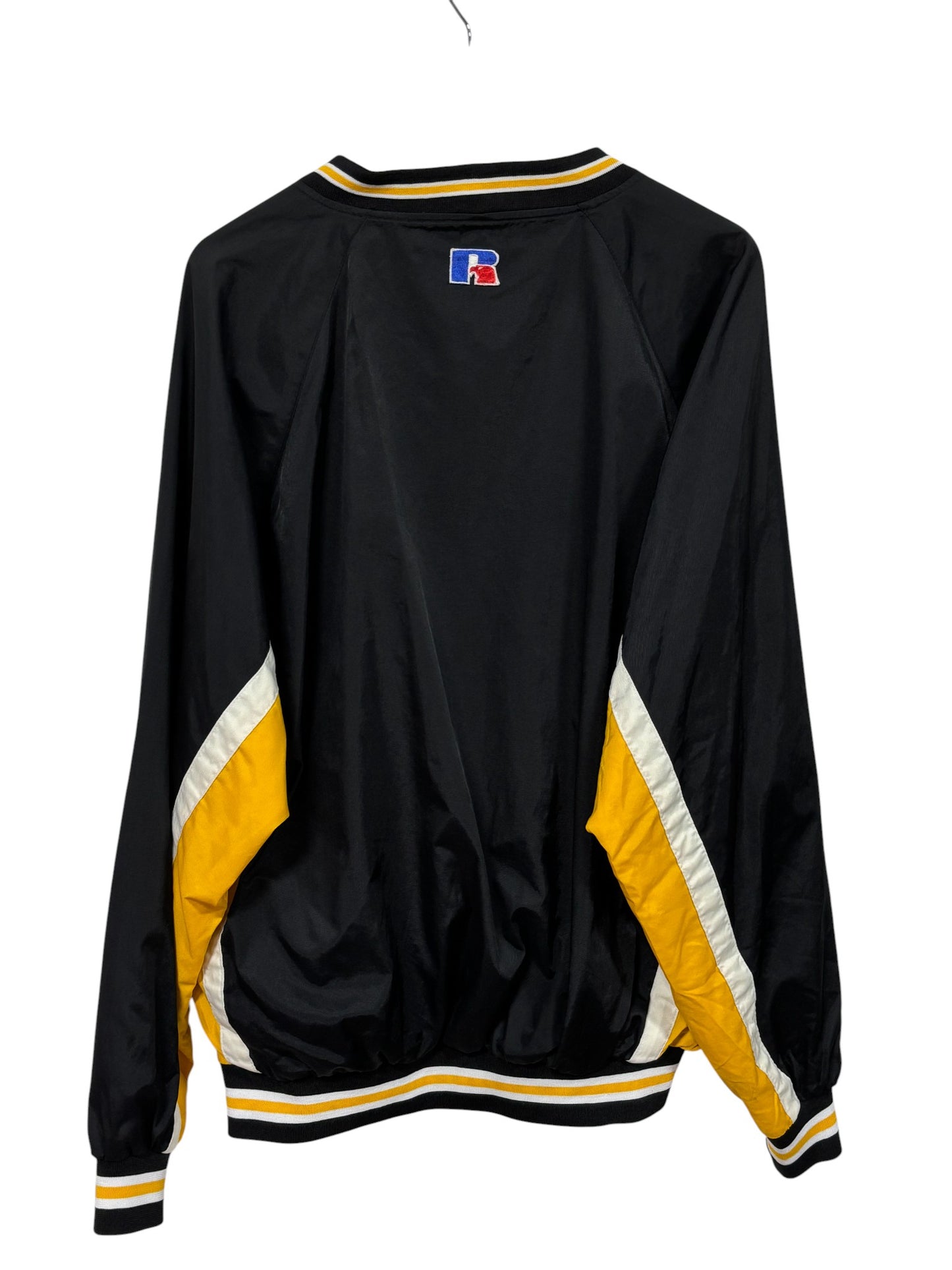 Vintage 90's Russell Athletic Black Yellow Pullover Jacket Size XL