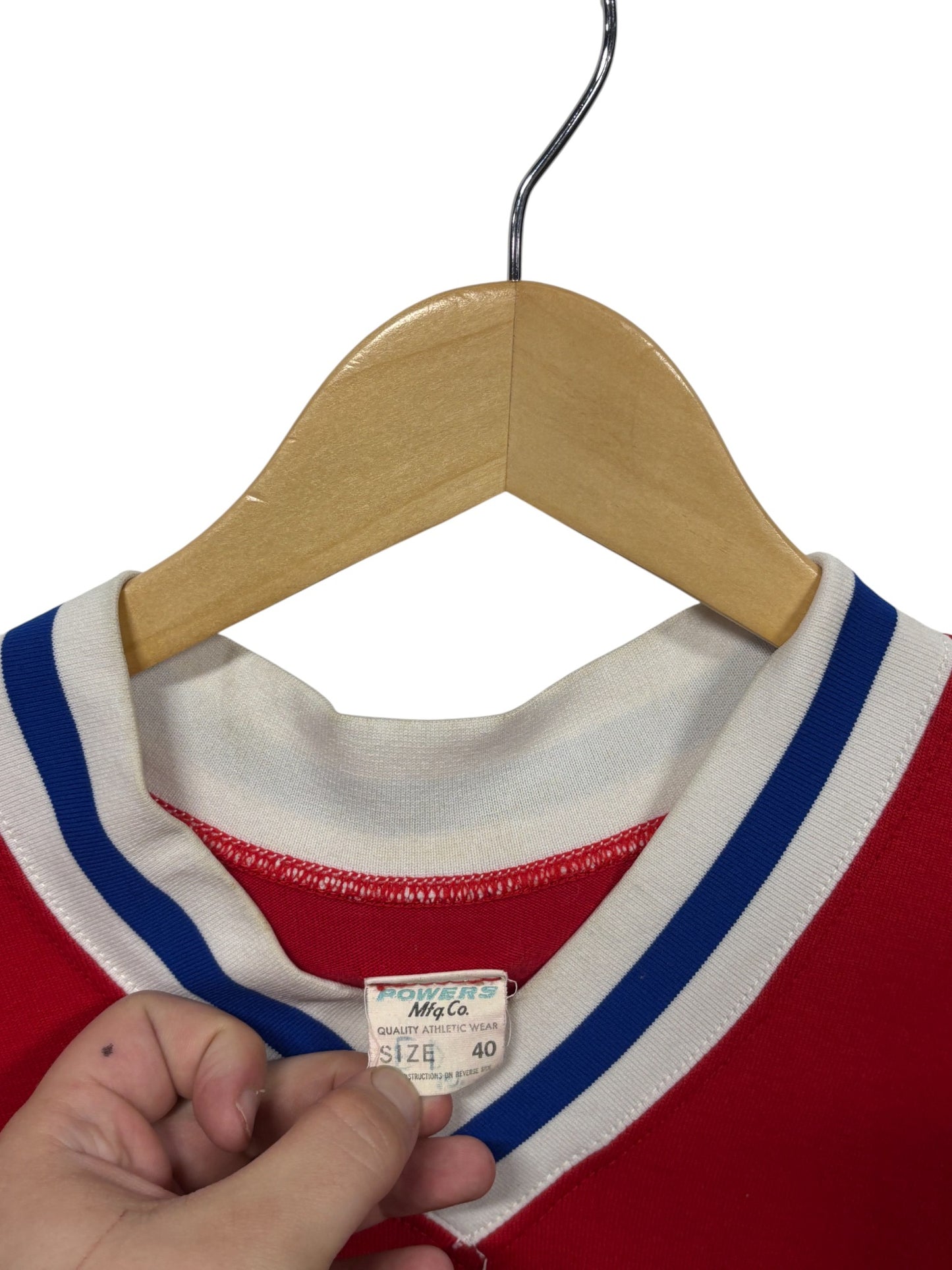 Vintage Powers Manufacturing Renton Baseball Jersey Shirt Size Large