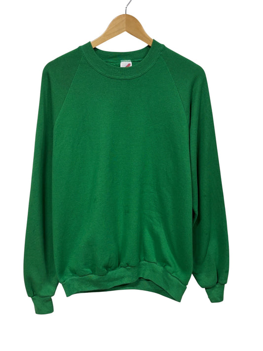 Vintage 90's Jerzees Green Blank Crewneck Sweater Size XL
