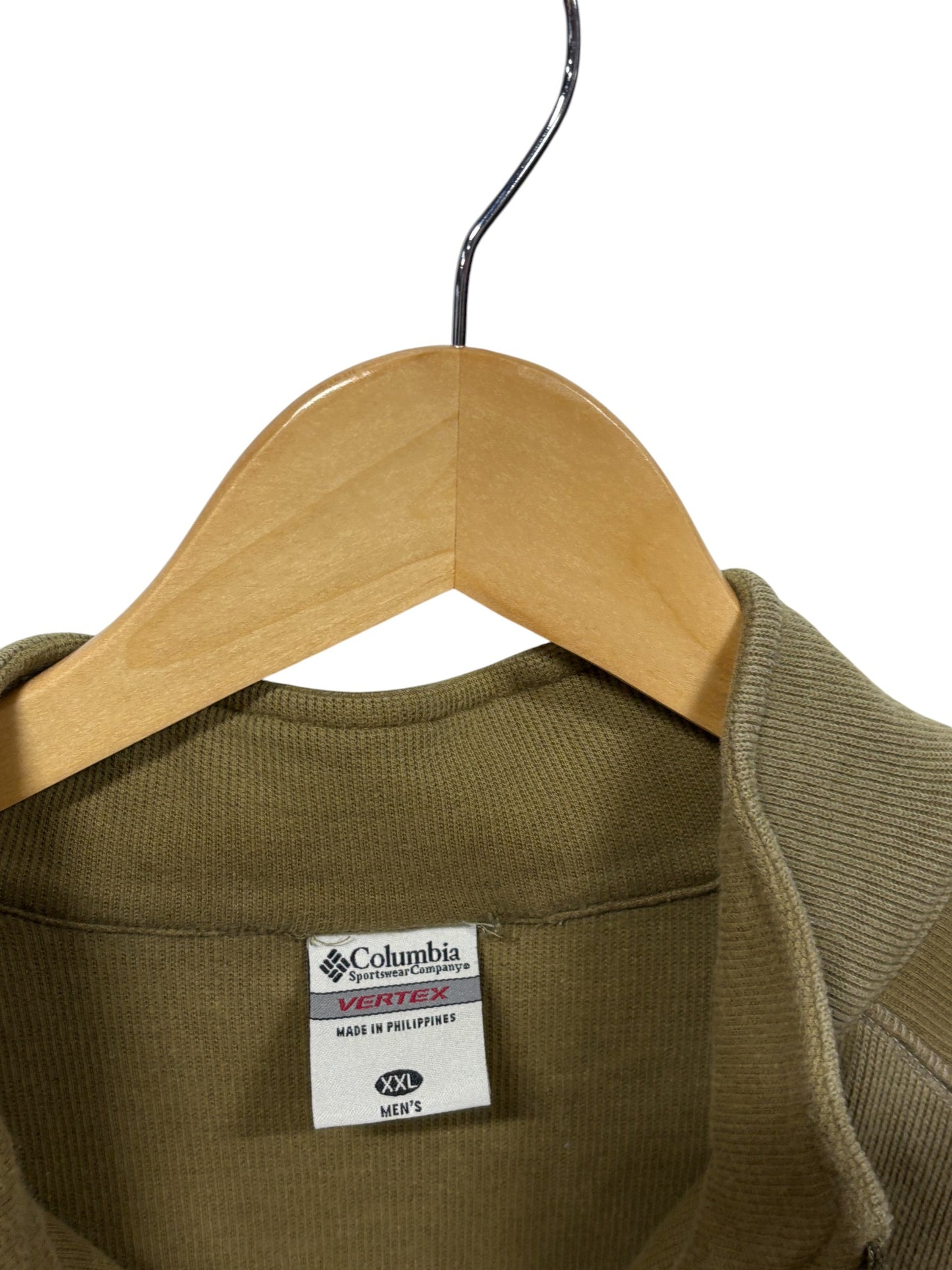 Vintage Columbia Vertex Brown Quarter Zip Sweater Size XXL