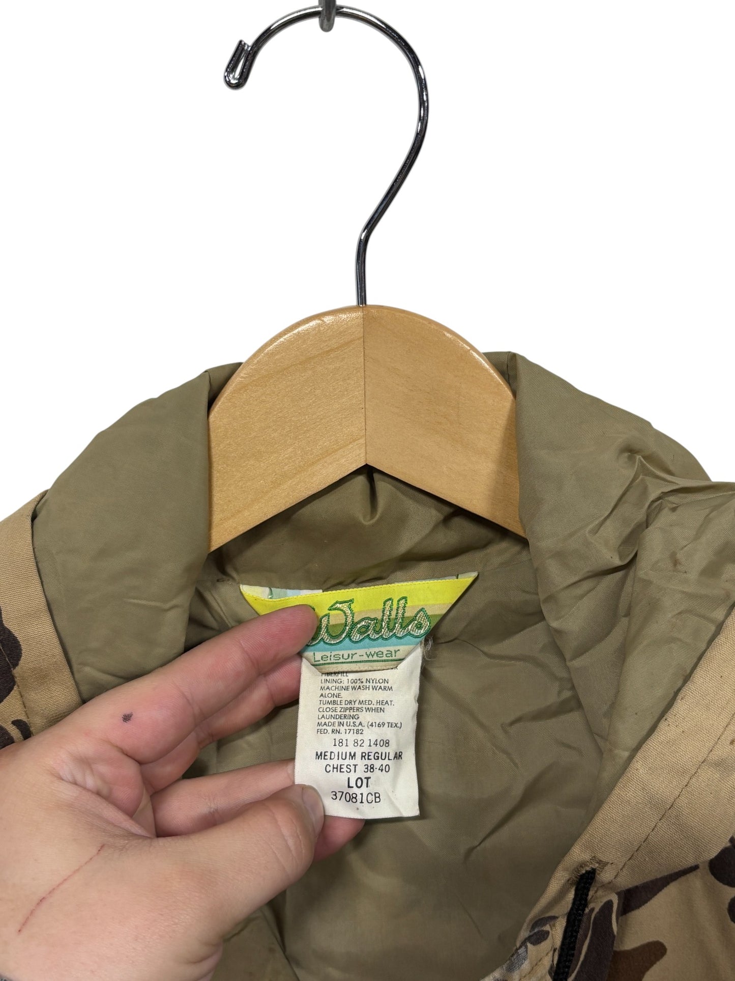 Vintage 80's Walls Duck Camo Hunting Parka Jacket Size Medium