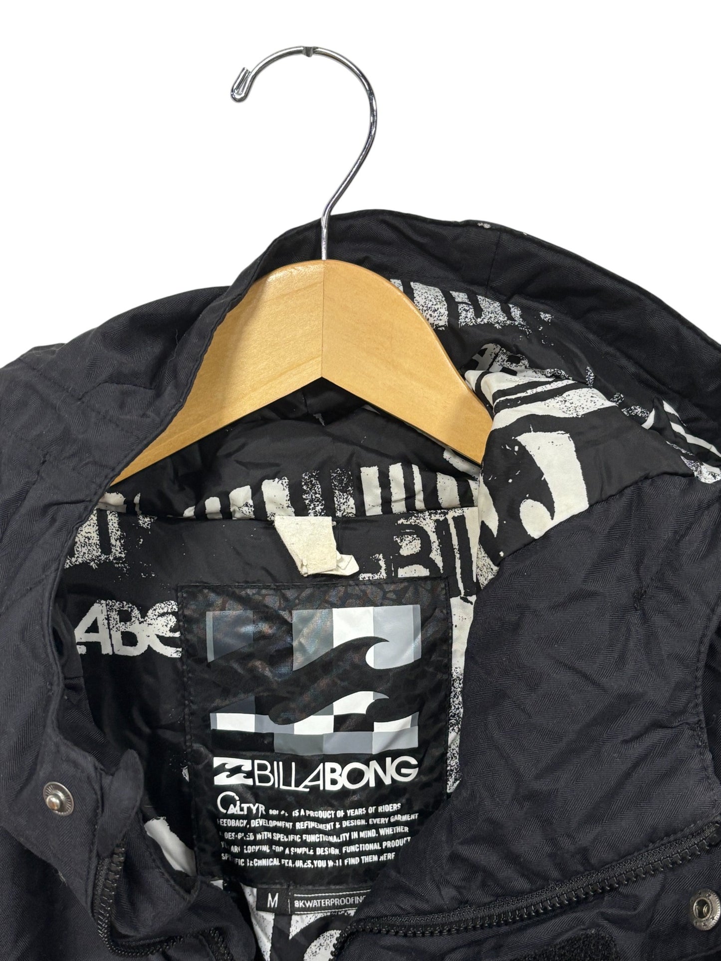 Vintage Y2K Billabong Black Zip Up Jacket Size Medium