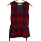 Vintage Women's Pendleton Red Plaid Wool Waist Coat Size 12