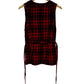 Vintage Women's Pendleton Red Plaid Wool Waist Coat Size 12