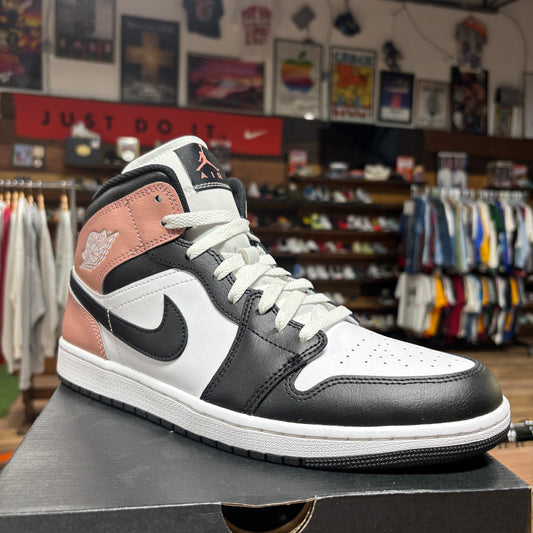 Jordan 1 Mid 'White Rust Pink Black' Size 11