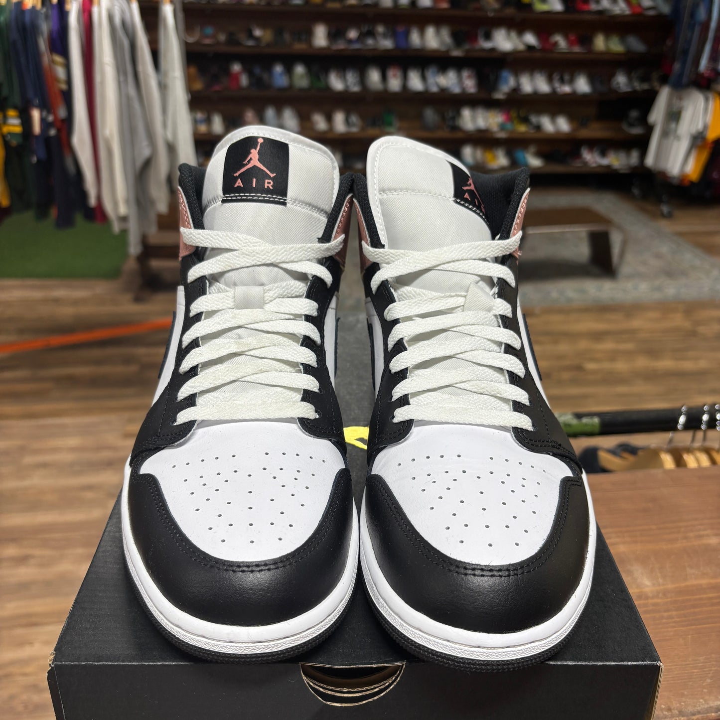 Jordan 1 Mid 'White Rust Pink Black' Size 11