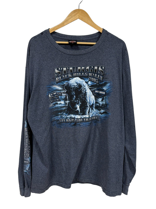 Harley Davidson Sturgis Black Hills Bison Long Sleeve Shirt Size XL