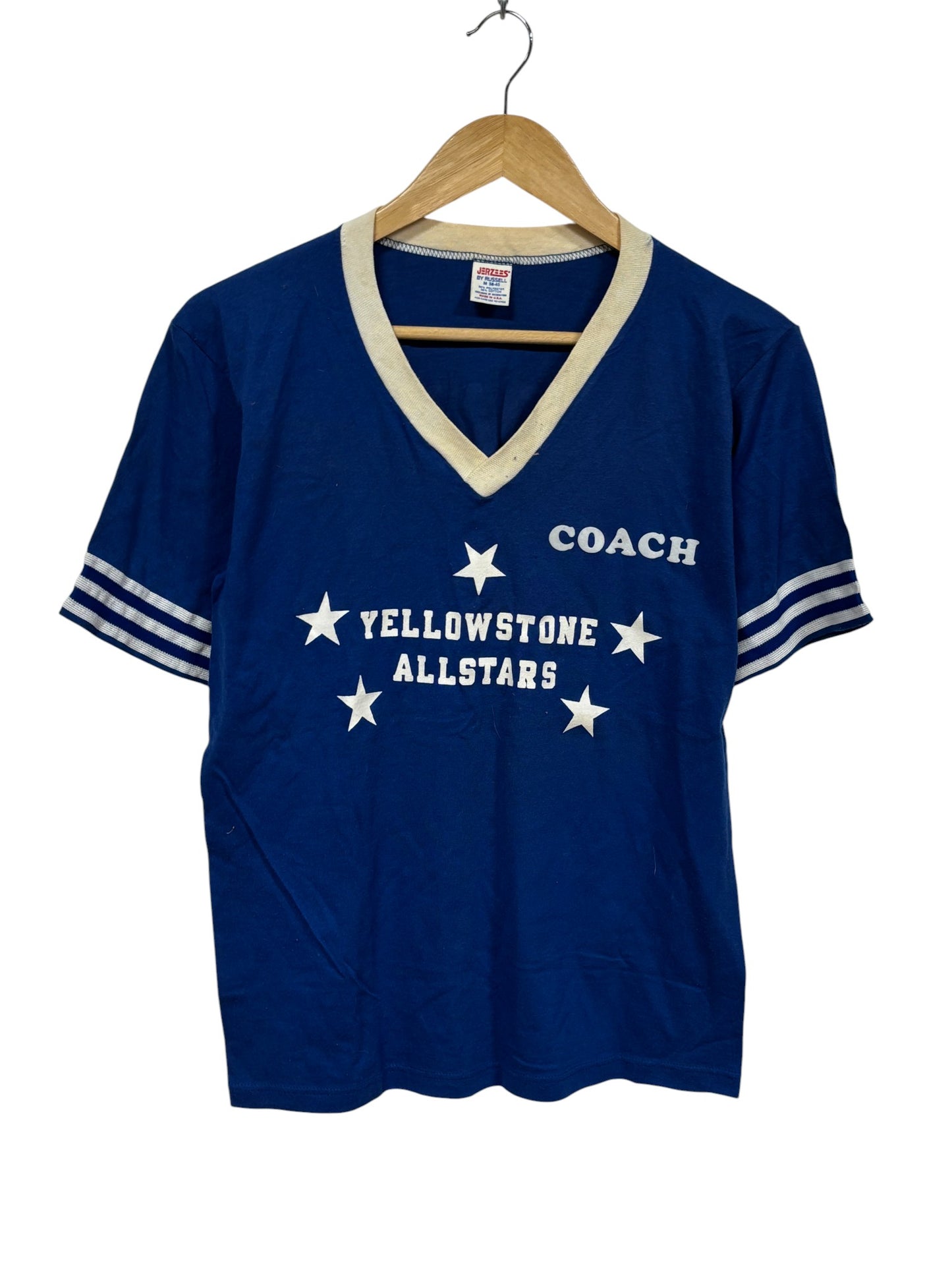 Vintage 80's Yellowstone All Stars Baseball Tee Size Medium