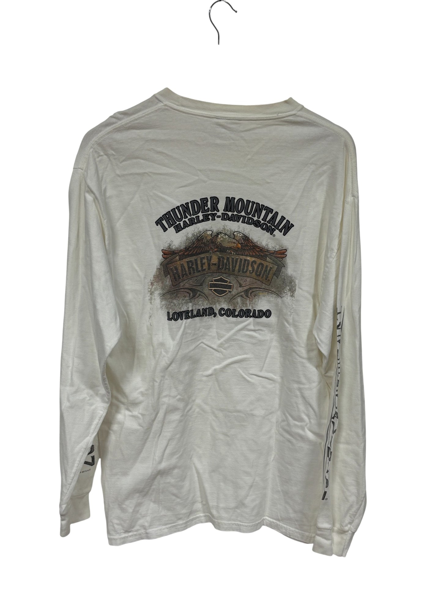 Harley Davidson Grab Life by the Bars Biker Long Sleeve Shirt Size Large