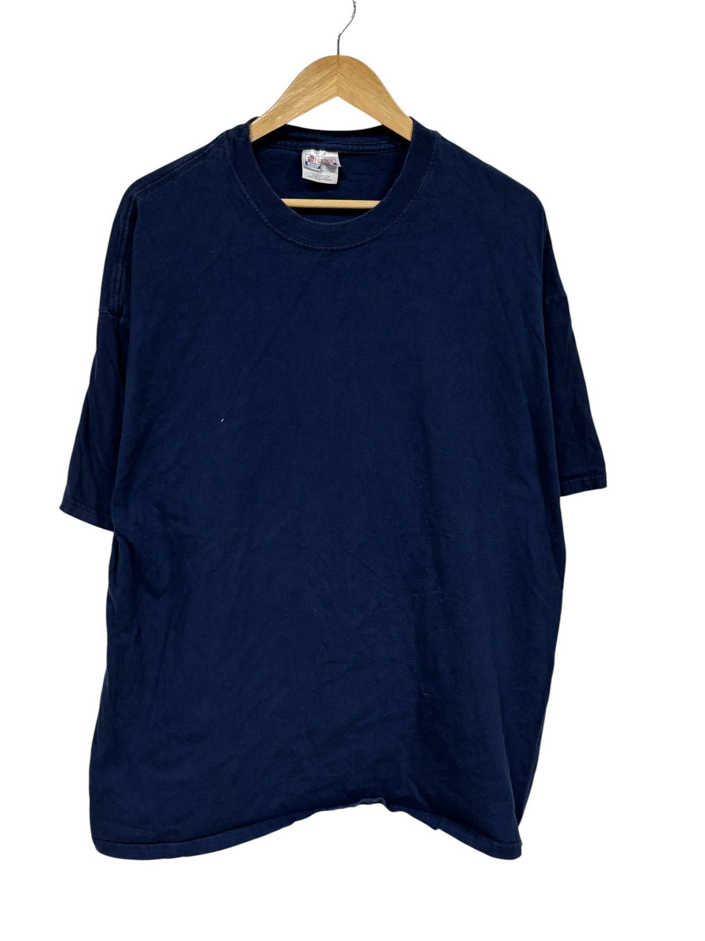 Vintage Hanes Navy Blue Blank Tee Size XXL