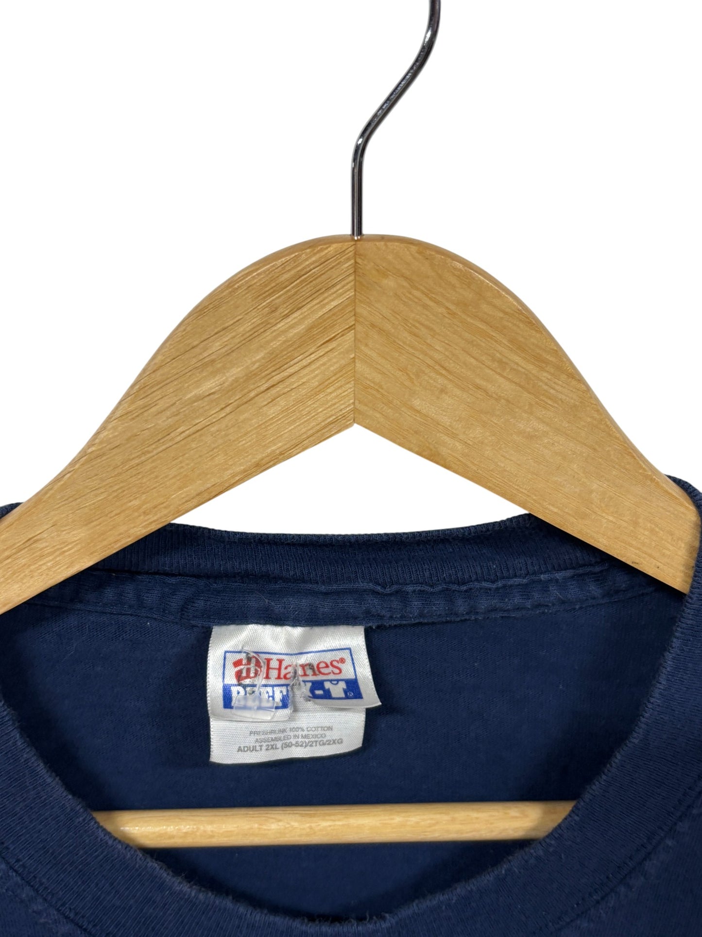 Vintage Hanes Navy Blue Blank Tee Size XXL