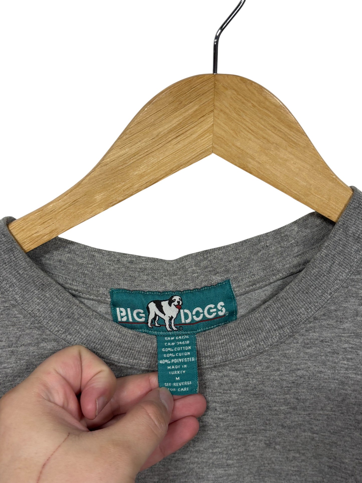 Vintage Big Dogs Baseball Pocket Tee Size Medium