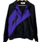 Vintage 80's Avia Black Purple Half Zip Windbreaker Jacket Size Large