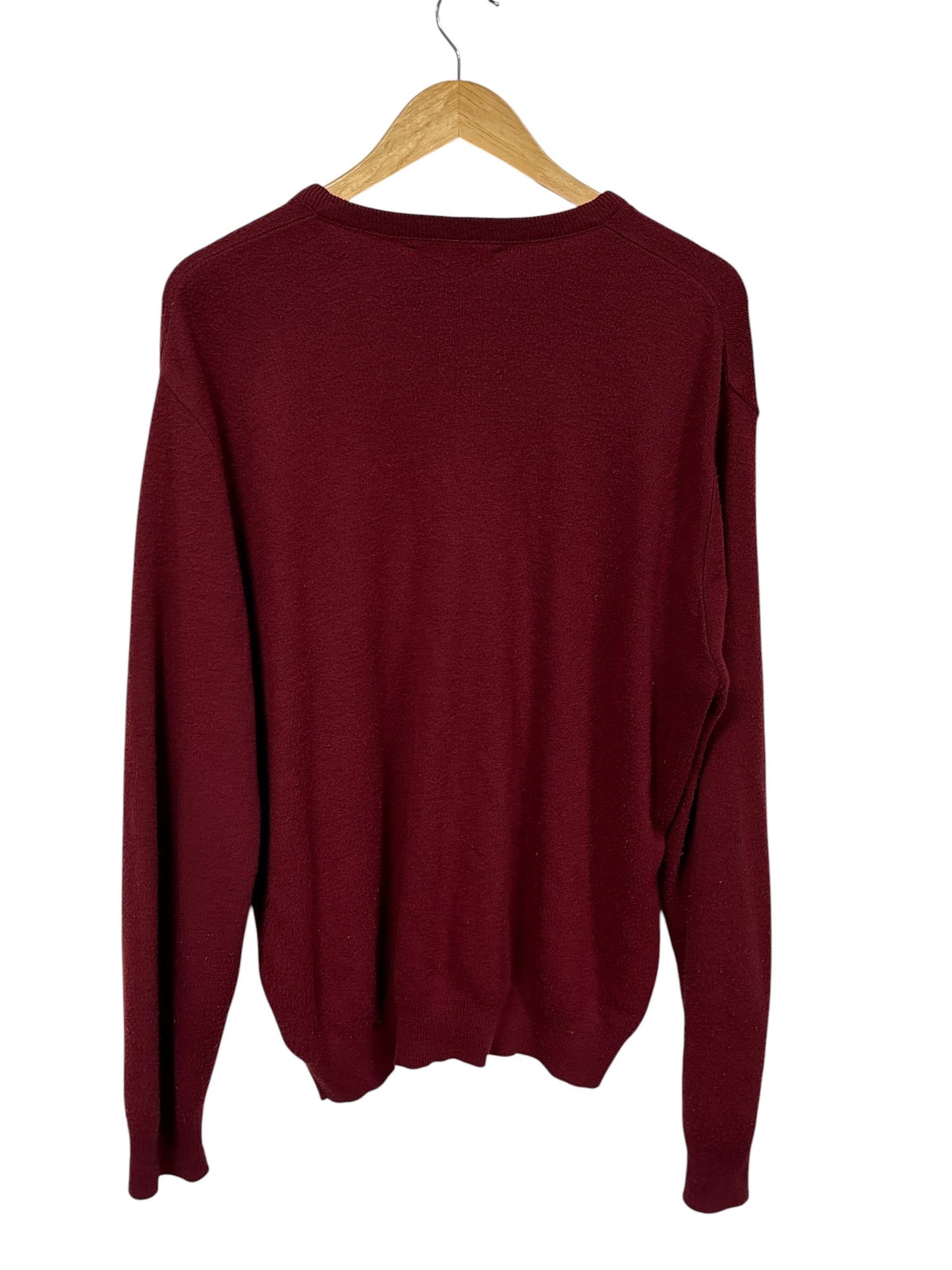 Vintage Jantzen Red V Neck Sweater Size Large