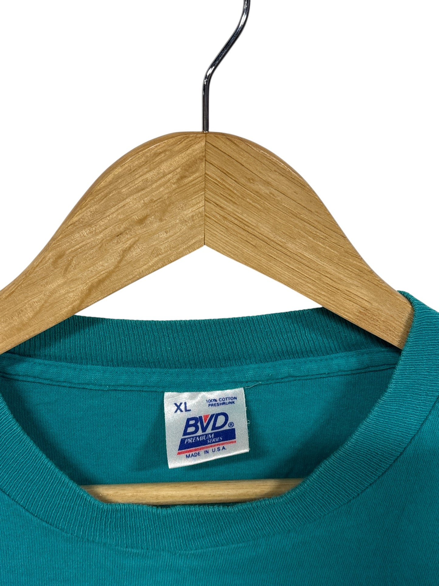 Vintage 90's BVD Blank Blue Pocket Tee Size XL