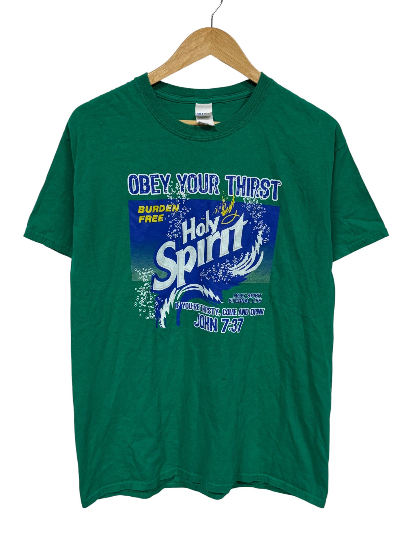 Vintage Y2K Obey Your Thirst Sprite Holy Spirit Parody Tee Size Large