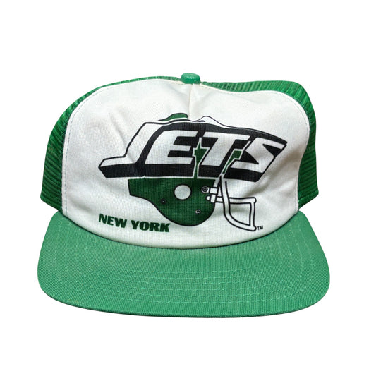 Vintage 80's New Era New York Jets Green NFL Trucker Hat