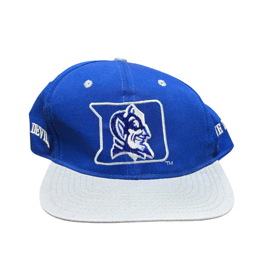Vintage 90's Duke Blue Devils North Carolina Mascot Logo Snapback Hat