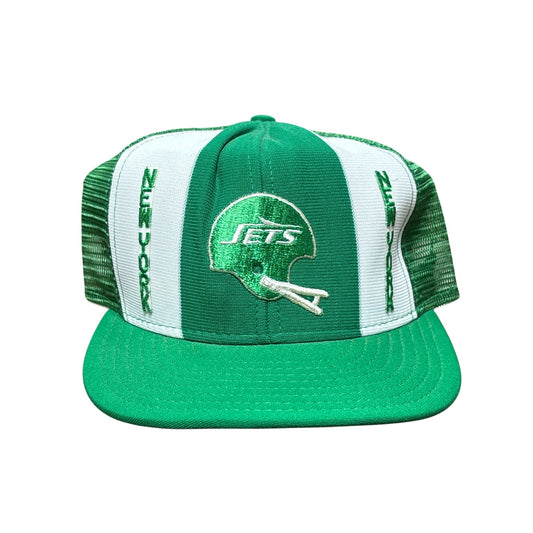 Vintage 80's AJD New York Jets Green Trucker NFL Hat