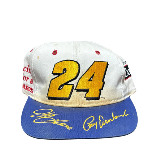 Vintage 90's NASCAR Jeff Gordon 24 Racing Snapback Hat