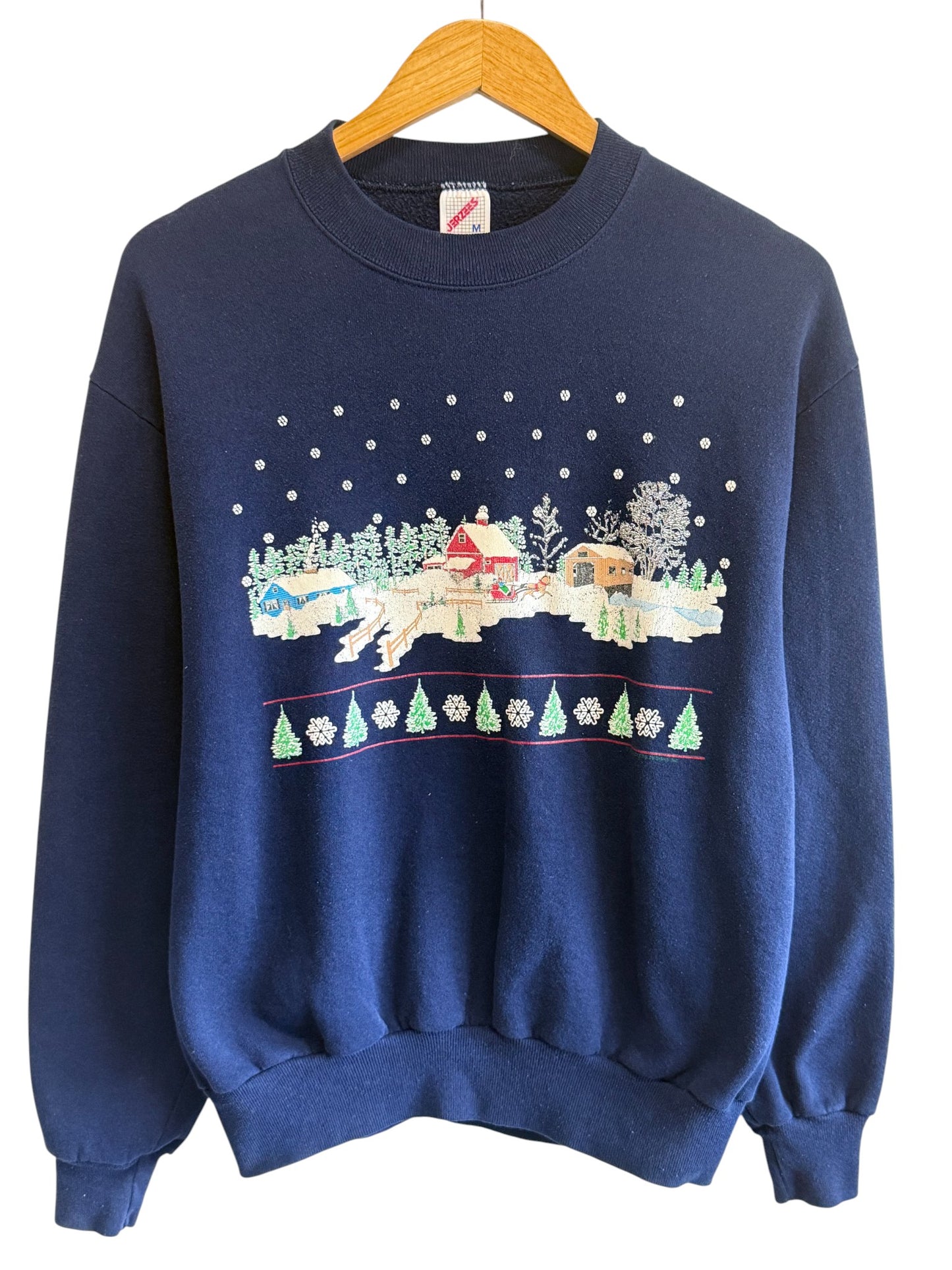 Vintage 90's Christmas Santa Delivering Graphic Sweater Size Medium