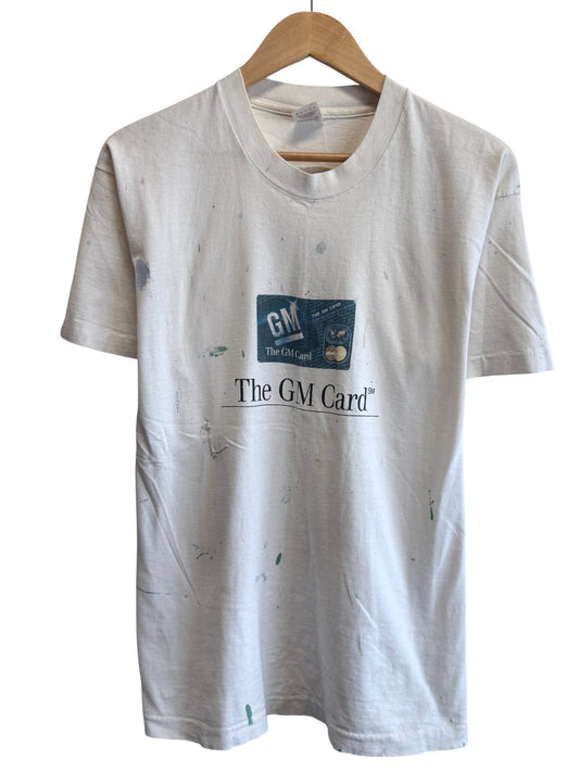 Vintage 90's GM Credit Card Thrashed Graphic Tee Size Large