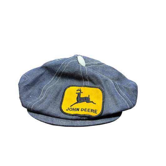Vintage 80's John Deere Denim Newsboy Hat