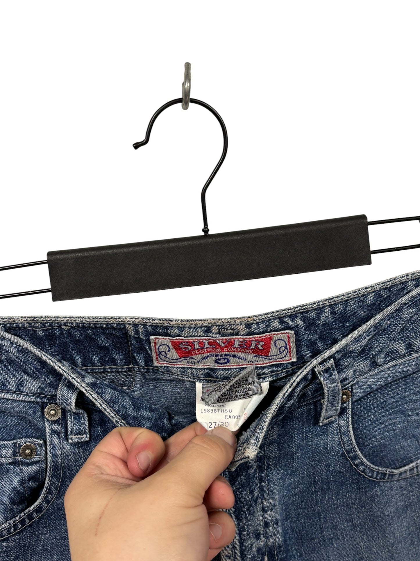 Vintage 90's Silver Jeans Straight Leg Denim Size 27x30