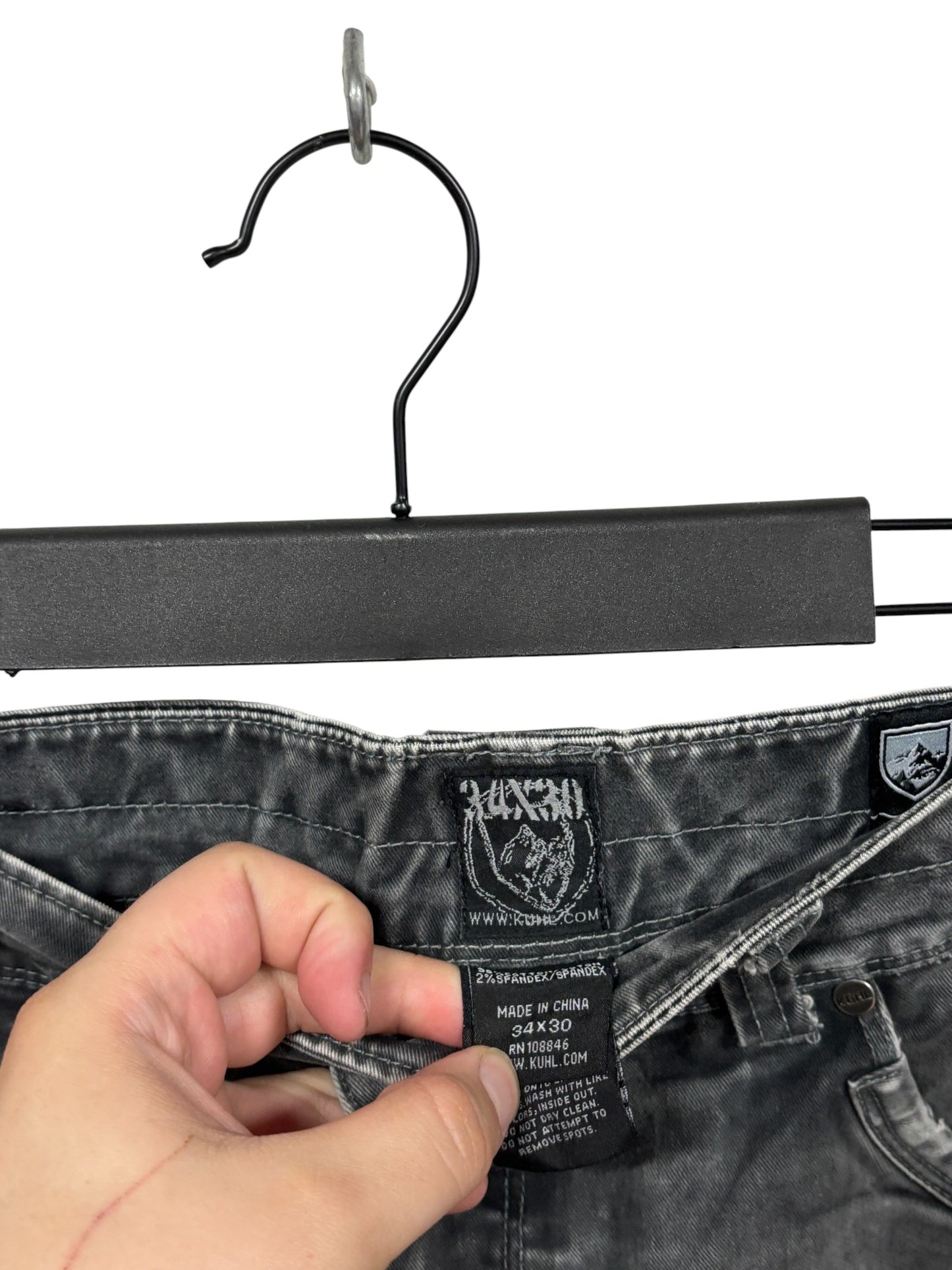 Kuhl Grey Double Knee Denim Jeans Size 34x30