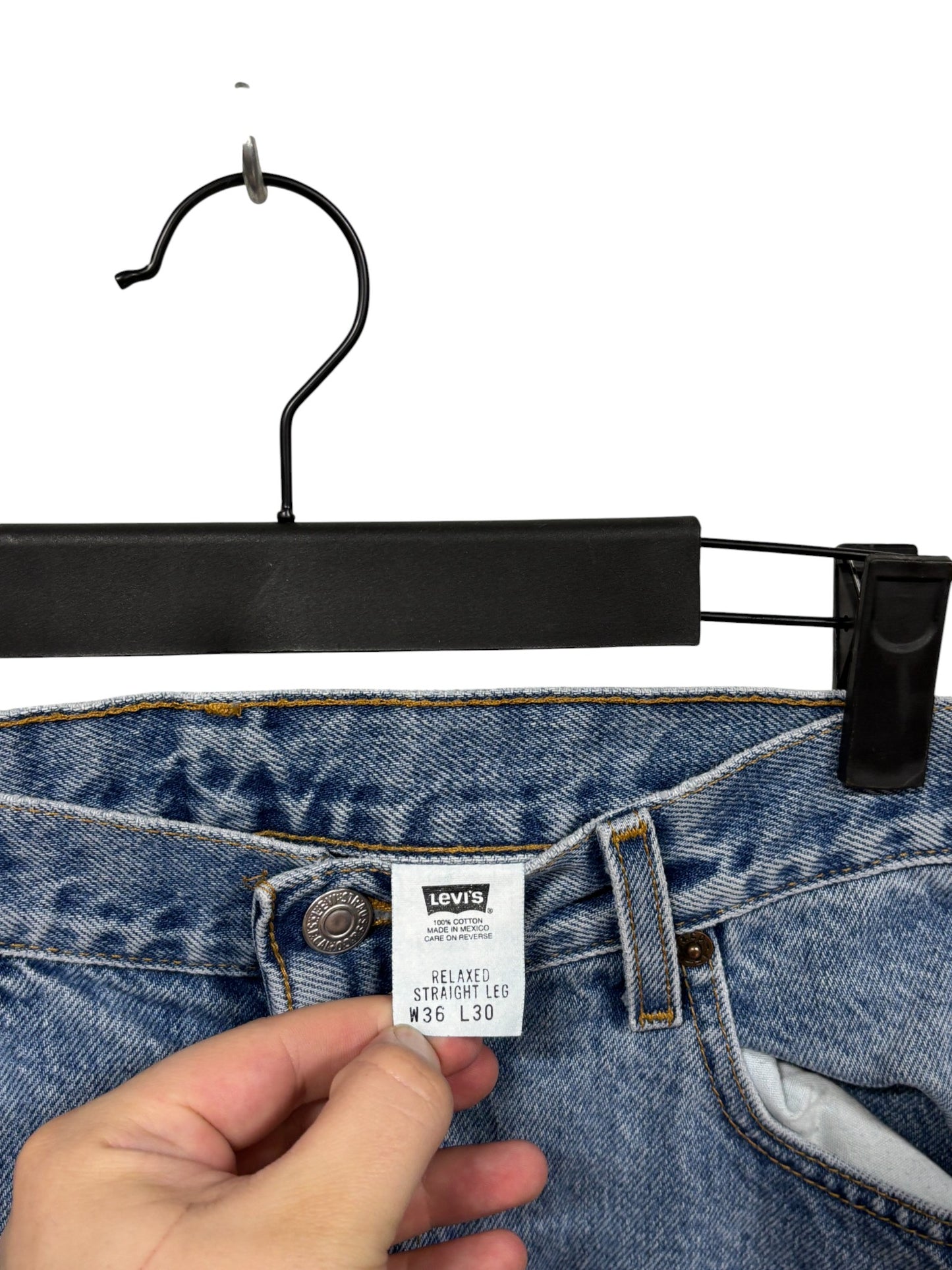 Vintage 90's Levi's Relaxed Straight Leg Denim Jeans Size 34x30