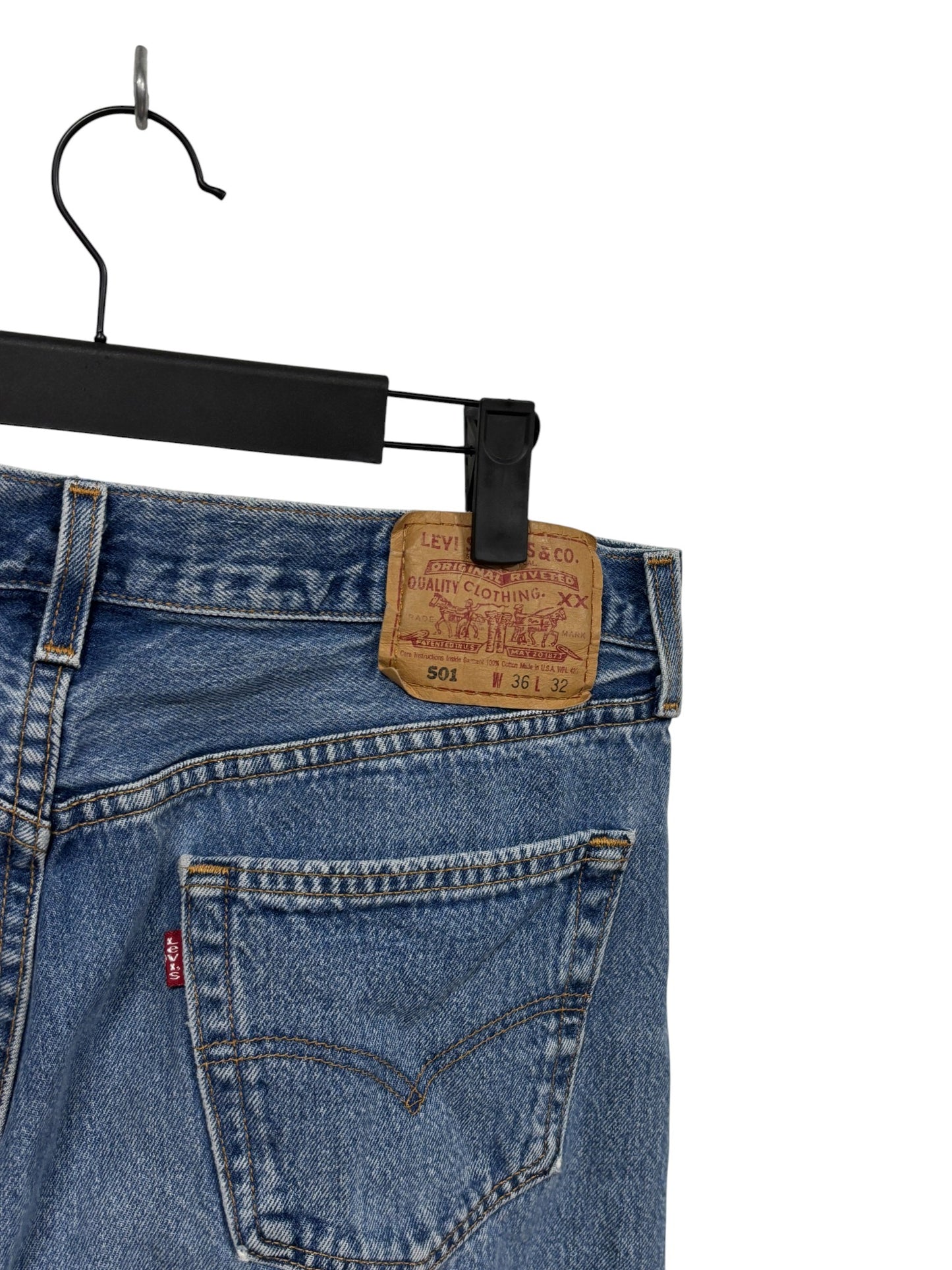 Vintage 90's Levi's 501 Made in USA Denim Jeans Size 34x31