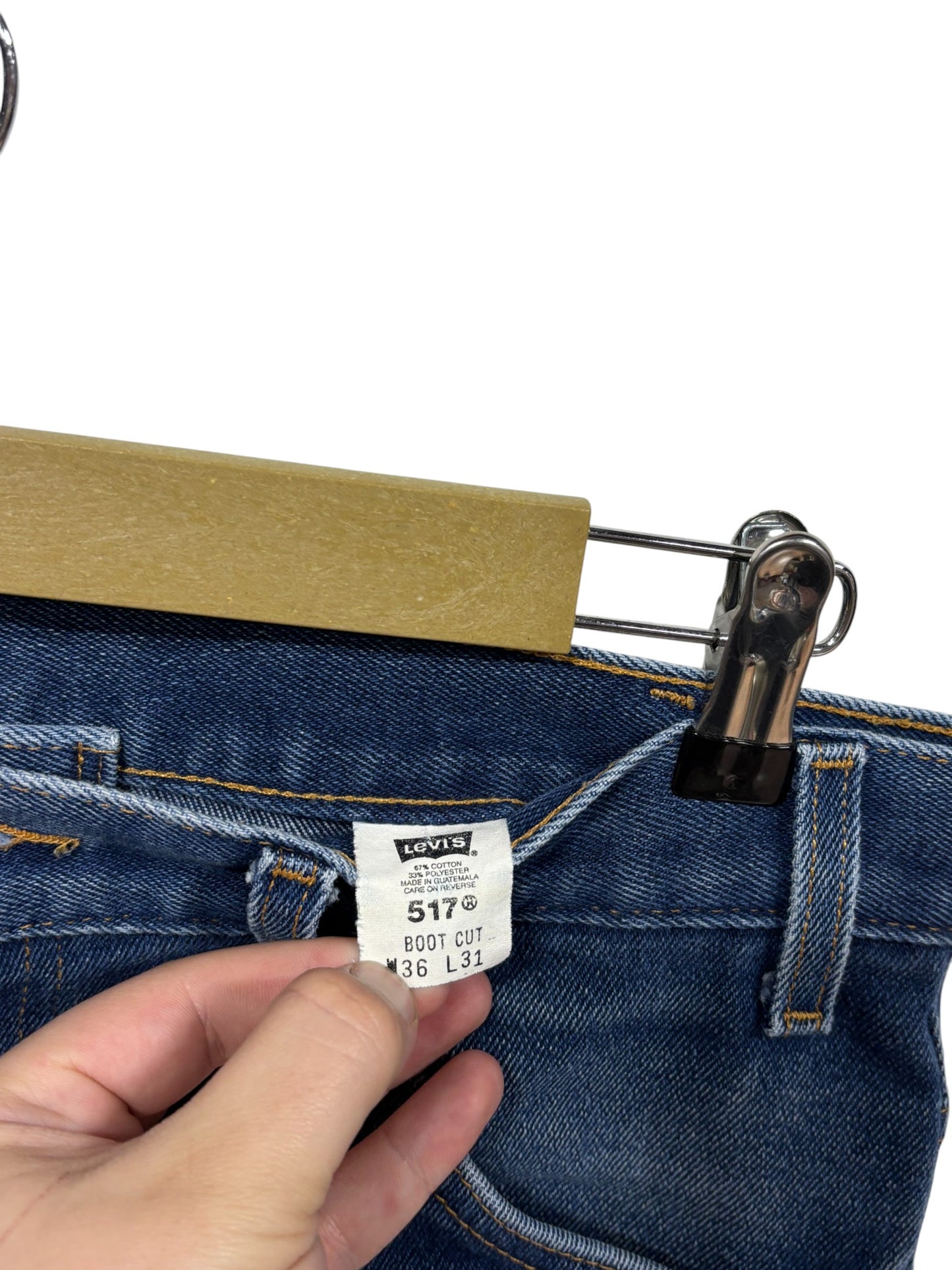 Vintage 90's Levi's 517 Boot Cut Denim Jeans Size 36x32