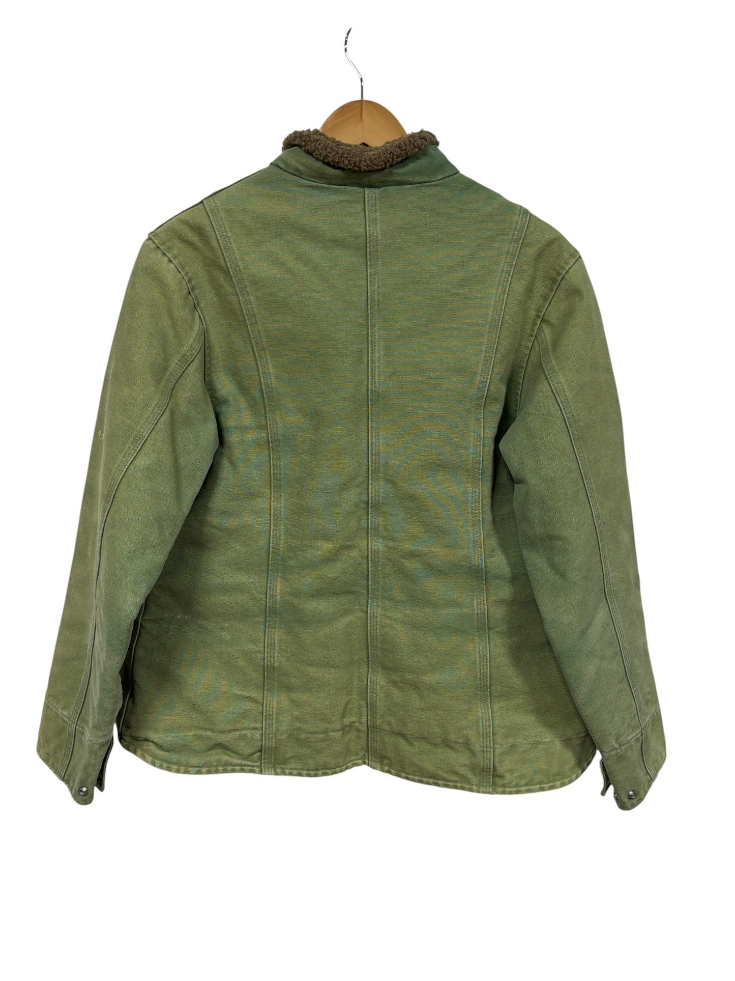 Vintage Carhatt Women's Faded Green Sherpa Lined J022 Jacket Size Large