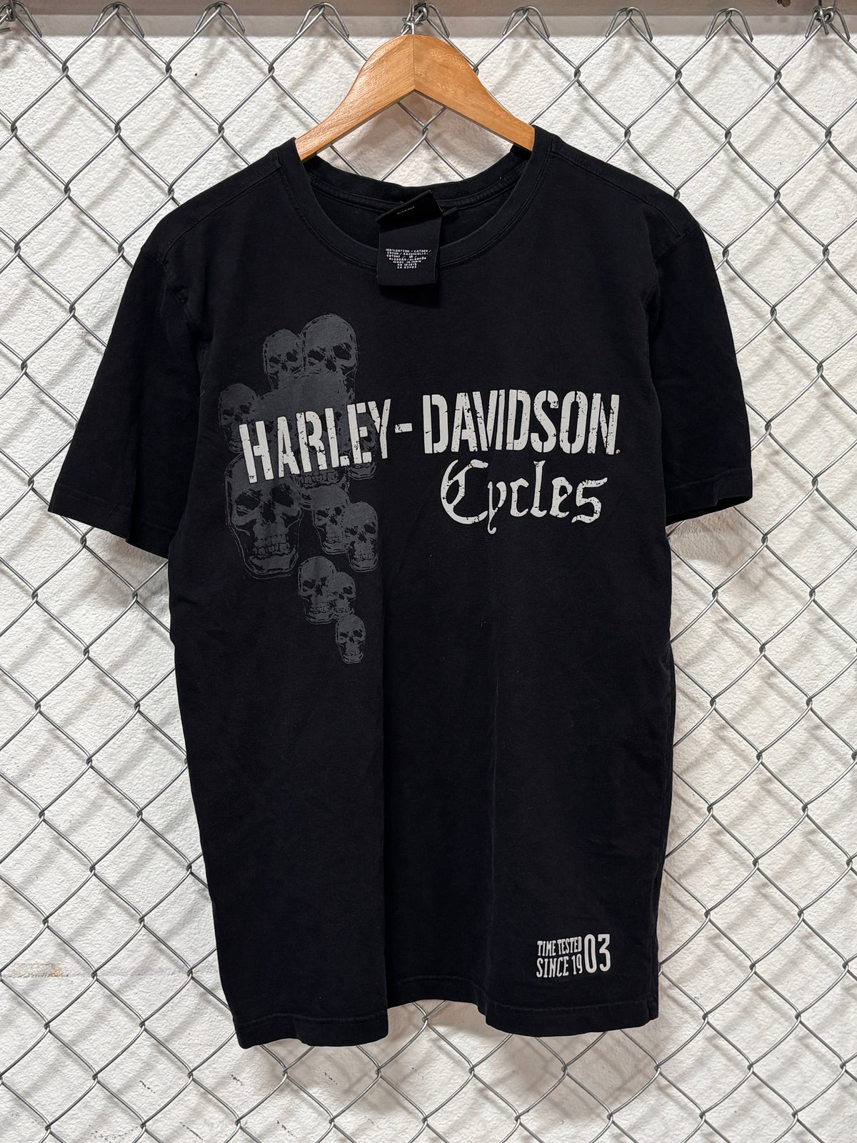 Harley Davidson Cycles Skull Biker Graphic Tee Size Medium