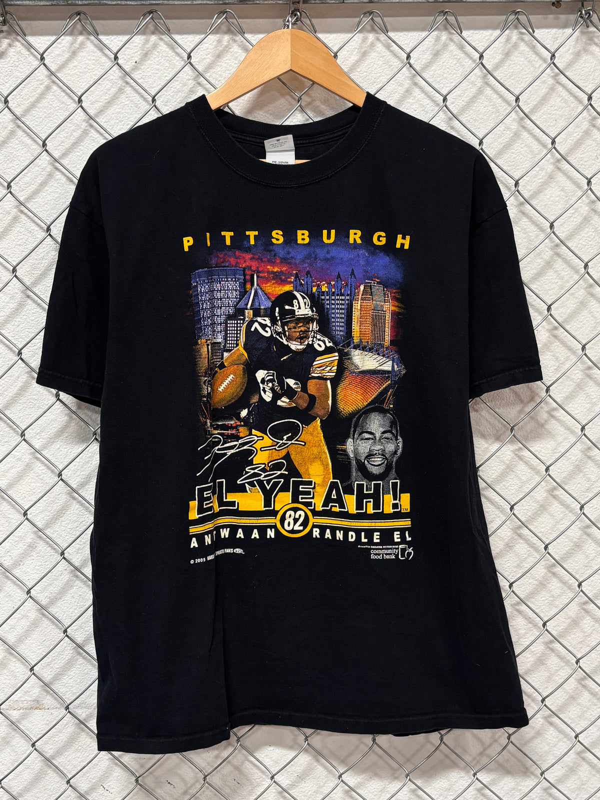 Vintage Pittsburgh Steelers Antwaan Randle El NFL Graphic Tee Size XL